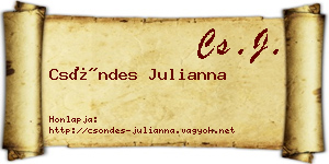 Csöndes Julianna névjegykártya